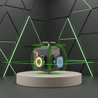 Mini niveau laser haute précision 360 degrés 5 lignes Lumière verte infrarouge Instrument de marquage pour la pose de carreaux de céramique Finition intérieure
