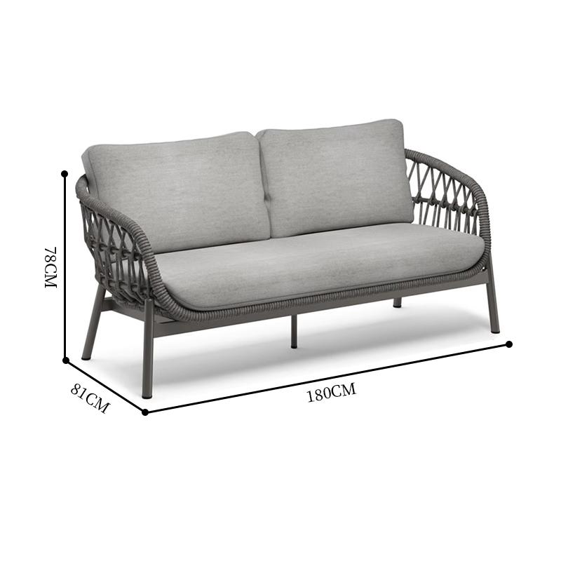 Canapé double (gris foncé)