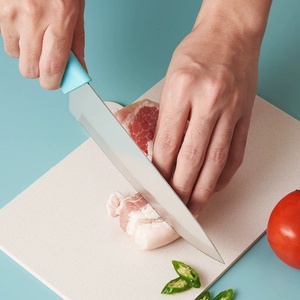 Ensemble de couteaux de cuisine Dew Design en acier inoxydable, couteaux de chef, planche à découper, ensemble cadeau, couteau de cuisine à manche en plastique - Product Image 2