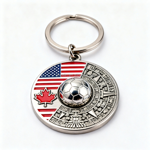 2026 Tùy Chỉnh Sang Trọng Kim Loại Thép Không Gỉ Keyring Bóng Đá Thể Thao Chủ Đề Lưu Niệm Xe <span class=keywords><strong>Keychain</strong></span> - Product Image 3