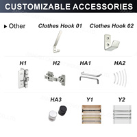 Casier de vestiaire Cartmay en HPL imperméable avec serrure électrique, 4, 6 ou 8 portes, pour vestiaires
