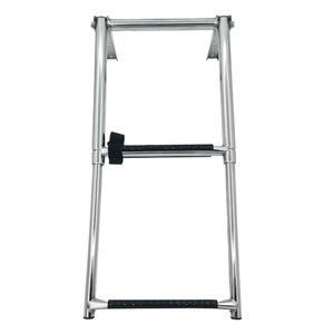 Stainless Steel 2 Section <b>Folding</b> Boat <b>Ladder</b> For Yacht Marine Use With Non Slip <b>Steps</b> - Product Image 3
