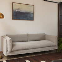 Canapé en tissu surdimensionné et confortable avec structure stable pour le repos domestique et l'accueil des invités