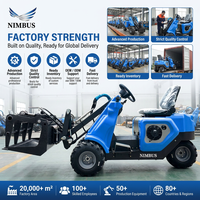 NIMBUS ISO Certified Hydraulic Drive Skid Steer Loader Pertanian Lanskap Perawatan Lokasi  Skid Steer Loader Serbaguna