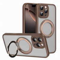 Coque classique en TPU translucide, protection magnétique anti-rayures avec support rotatif à 360°, antichoc et anti-chute