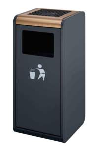 Poubelle de parc de haute qualité en acier inoxydable, poubelle extérieure à ouverture latérale, poubelle avec <span class=keywords><strong>cendrier</strong></span> latéral - Product Image 3