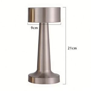 Modern Ambient Light <b>Adjustable</b> LED Desk Lamp Cordless Rechargeable Digital Printing Metal <b>Table</b> Lamp for Office Home Restaurant - Product Image 3