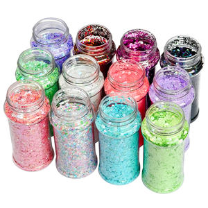 Gudang AS 12 pcs Shaker Glitter Chunky 2oz untuk Kuku, Wajah, Rambut, Tumbler, Bola Salju untuk Liburan, Tanpa Glitter Halus - Product Image 4