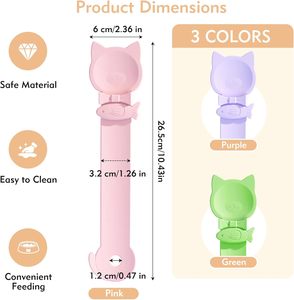 Manufacturer Wholesale Portable Pet Cat-Bar <b>Strip</b> Feeder Snack Feeder <b>Plastic</b> Cat <b>Strip</b> Squeeze Spoon Dispenser for Cat Cats - Product Image 3