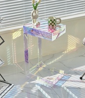 Acrylique Transparent Salon Européen Moderne Maison Minimaliste Table Basse Coin Table Basse