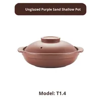 Casserole en argile violette NEWELL, style chinois, résistante aux hautes températures, compatible avec les cuisinières à gaz, avec couvercle, pour soupes domestiques