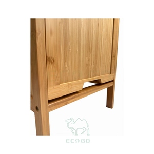 Armoire de rangement de salle de bain en bambou de bonne qualité, multi-usages, avec organisateur autoportant à 4 niveaux, durable et facile à assembler - Product Image 6