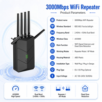 AX3000 WiFi 6 Kablosuz Tekrarlayıcı Router, 6 Harici Antenli Gigabit Menzil Genişletici OEM ODM Tedarikçisi