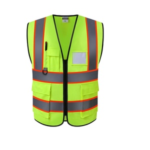 Tùy chỉnh người đàn ông củ<span class=keywords><strong>a</strong></span> khả năng hiển thị cao phản quang màu vàng an toàn vest cho công việc ngoài trời cho các kỹ sư & xây dựng với biểu tượng tùy chỉnh - Product Image 5