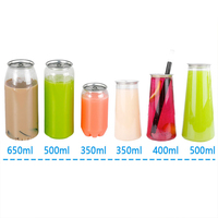 Boîtes pop transparentes PET Bouteille de stockage de lait vide en plastique de qualité alimentaire personnalisée en usine