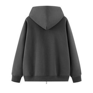 Sweat à <span class=keywords><strong>capuche</strong></span> zippé pour homme, coupe ample, personnalisé avec logo, en polaire épaisse 400 g/m², polyester/coton, haute qualité, pour l'hiver, imprimé numériquement - Product Image 3