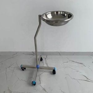 รถเข็นแพทย์คุณภาพดีพร้อมอ่างล้างมือเดี่ยวแบบตั้งพื้น ทำจากสแตนเลส - Product Image 6