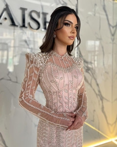 <span class=keywords><strong>Abito</strong></span> da Sera SharonSaid SS696 Lusso Crema Dubai <span class=keywords><strong>Maniche</strong></span> <span class=keywords><strong>Lunghe</strong></span> da Donna Elegante <span class=keywords><strong>Rosa</strong></span> Abiti Formali per Feste di Matrimonio Prezzo all'Ingrosso - Product Image 4