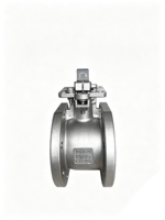 Vanne à boisseau sphérique à bride en acier inoxydable, structure manuelle à angle réglable, DN25 50 65 80 100 150, étanchéité PTFE pour l'eau, compatible OEM