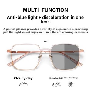 Gafas Ultraligeras Fotocromáticas de Moda para Mujer con Bloqueo de Luz Azul Estilo Influencer de Gran Valor con Montura Grande que Adelgaza el Rostro - Product Image 3