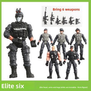 Figura de Soldado Estadounidense en Miniatura, Modelo Militar de Plástico con Articulaciones Móviles, Muñeco de 10 cm, Adornos de Policía y <span class=keywords><strong>Mercenarios</strong></span> - Product Image 2