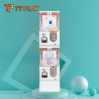 Distributeur de bonbons et de sucettes à monnayeur avec globe transparent de grande taille pour capsules de 27, 32 et 45 mm