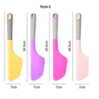 Spatule en silicone monobloc, couteau à pain et spatule, grande spatule pour mélanger les salades, la pâtisserie, le beurre, la crème et les gâteaux