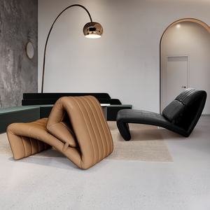 Sofá <span class=keywords><strong>cama</strong></span> convertible moderno, sillón plegable tapizado, sillón otomano ajustable de cuero, sillón curvo para hoteles - Product Image 4