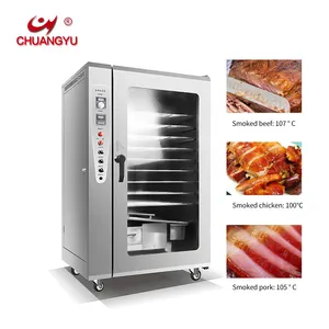 Chuangyu Rook Oven Gas Elektrische Visuele Glazen Deur Roken Oven Automatische Voedsel Meerval Sauage Koude Vis Rook Vlees Machine