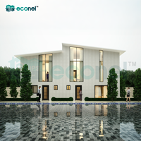 Casas prefabricadas arquitectónicas completamente amuebladas para villas costeras de alta calidad.