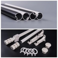 Tringle à Rideaux Moderne de Luxe en Aluminium Épaissi, Robuste et Silencieuse, avec Embouts Décoratifs pour la Décoration Intérieure