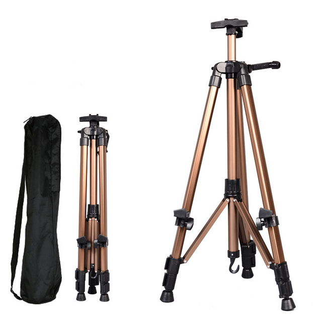Aluminum Metal Tripod Display Easel Foldable Painting Easel Travel Lightweight Artist Sketch Easel with Bag