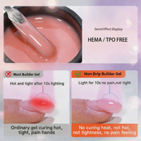 Gel Constructeur Pudding Non Coulant, Sans HEMA ni TPO, Sans Chauffage, Texture Crémeuse, Apex Building Rose Nude, Gel UV Soak Off Professionnel