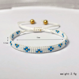 Nouveau <span class=keywords><strong>Bracelet</strong></span> Tissé <span class=keywords><strong>à</strong></span> la Main Style Bohème Géométrique avec <span class=keywords><strong>Perles</strong></span> Miyuki de Haute Qualité 6mm pour Femme, Cadeau, Vente en Gros 2026 - Product Image 3