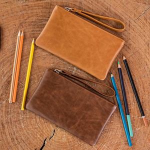 Wholesale Vintage PU Leather Wristlet <b>Clutch</b> <b>Bag</b> Large Capacity Zipper Passport Holder <b>with</b> <b>Wrist</b> <b>Strap</b> for Travel and Daily Use - Product Image 3