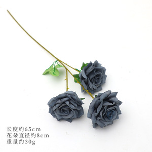 Rosa de Diamante Simulada, Flor de Seda Plástica de Alta Simulación, Decoraciones para Bodas, Accesorios para Fotografía en Exteriores, Decoración del Hogar - Product Image 5