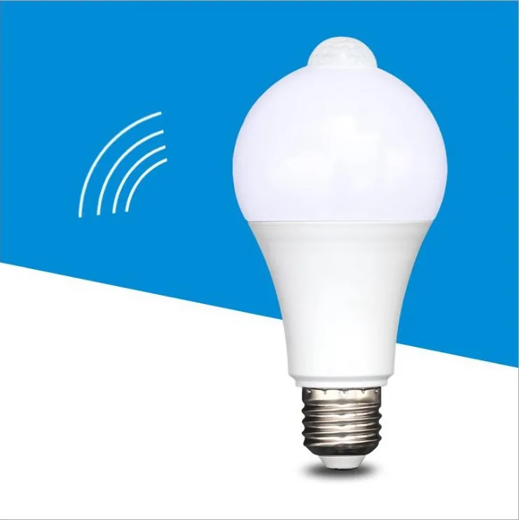 E26 E27 Led Light 5W 7W 9W 12W Infrared Motion Smart Home Light Sensor Led Bulb for Indoor/Outdoor Porch Garage Garden
