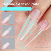 Lot de 240 faux ongles en acrylique, style stiletto, couvrance totale, motif carré, en ABS