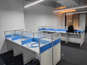 Oficina Cubículo 4 Persona Computadora Oficina Estación DE TRABAJO Proveedores Escritorio Personal Estación DE TRABAJO - Product Image 5