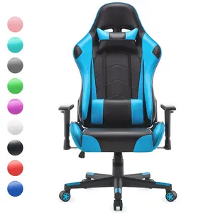 JL kostenlose probe brasilien beliebt mehrfach-verwendung cadeira gamer pu blau 130 kg synthetisches leder chaise gaming-stuhl mit verstellbarem arm