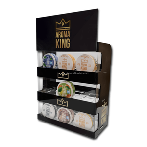 Espositore in Plexiglass Acrilico <span class=keywords><strong>Nero</strong></span> a 3 Livelli di Alta Qualità RAY YI per Confezioni di Bustine di Nicotina - Product Image 2