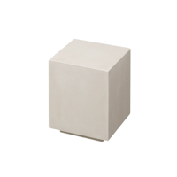 Table basse Kirkasa moderne avec plateau en mosaïque beige carrée, hauteur réglable, structure en métal, pour salon