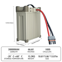 Batterie intelligente 30000mAh 66.6V 18S pour drone de pulvérisation agricole, batterie UAV rechargeable de 50 litres