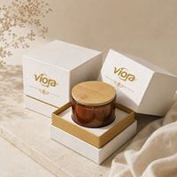 Bocaux à bougies avec couvercle et boîte blanche personnalisée, emballage rigide pour bougies avec logo personnalisé