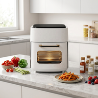 Friteuse à air chaud sans huile 15L pour usage domestique, vente en gros d'usine OEM, avec circulation d'air à 360 degrés, multifonctionnelle, contrôle numérique électrique