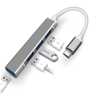 Hub USB C 3.0 2.0 Type C 3.1 Multi 4 ports Adaptateur séparateur OTG Coque métallique pour Samsung Macbook Pro Air PC Ordinateur portable