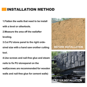 Panel de Pared de Piedra Artificial de Poliuretano (PU) para Interiores, Losa Grande de <span class=keywords><strong>Roca</strong></span> Cultivada Artificial para Decoración de Hogar, Oficina, Hotel y Restaurante - Product Image 2