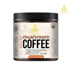 MUSHROOM COFFEE Powder 30 SERVING POWDER IN CAN BOOST METABOLISM Booster Instant Health Coffee Powder