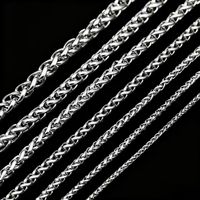 Collier de couple de style européen américain corde torsadée en acier inoxydable avec chaîne à maillons mode bijoux Hip Hop simples