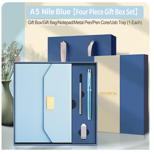 Sang Trọng A5 Kinh Doanh Kế Hoạch Chương Trình Máy Tính Xách Tay Thiết Lập Bút USB Biểu Tượng Tùy Chỉnh Hộp Quà Tặng 100 Trang Loose-Leaf Ràng Buộc Phong Cách Thiết Kế Từ Tính - Product Image 5